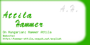 attila hammer business card